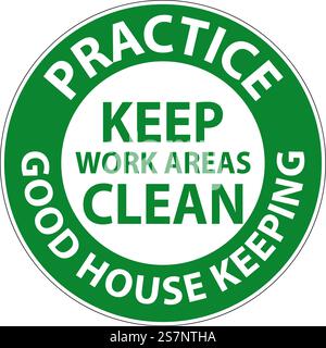 Floor Sign Practice Good Housekeeping Stock Vector