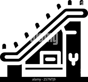 conveyor belt manufacturing engineer glyph icon vector illustration ...