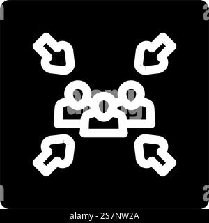 fire assembly point emergency glyph icon vector illustration Stock ...