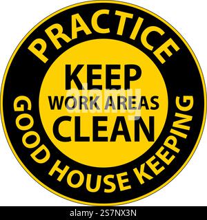 Floor Sign Practice Good Housekeeping Stock Vector