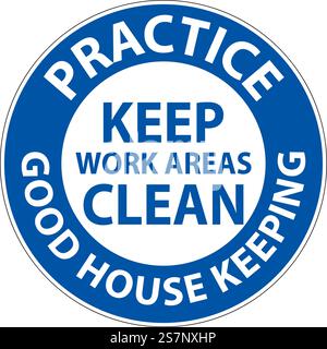 Floor Sign Practice Good Housekeeping Stock Vector