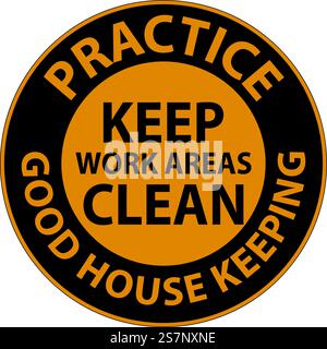 Floor Sign Practice Good Housekeeping Stock Vector