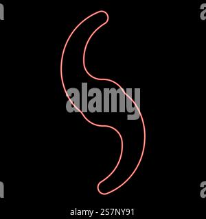 Neon blender blade grinder food rotating knife red color vector illustration image flat style light. Neon blender blade grinder food rotating knife red color vector illustration image flat style Stock Vector