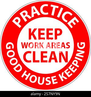 Floor Sign Practice Good Housekeeping Stock Vector