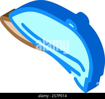 newsboy hat cap isometric icon vector. newsboy hat cap sign. isolated symbol illustration. newsboy hat cap isometric icon vector illustration Stock Vector