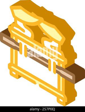 ark of the covenant isometric icon vector. ark of the covenant sign. isolated symbol illustration. ark of the covenant isometric icon vector illustration Stock Vector