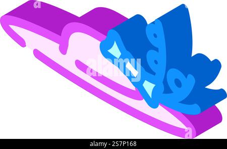 fascinator hat cap isometric icon vector. fascinator hat cap sign. isolated symbol illustration. fascinator hat cap isometric icon vector illustration Stock Vector