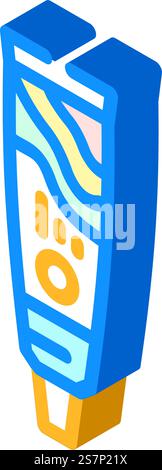 toothpaste hygiene isometric icon vector illustration Stock Vector ...