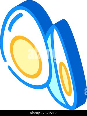 food egg chicken farm isometric icon vector. food egg chicken farm sign. isolated symbol illustration. food egg chicken farm isometric icon vector illustration Stock Vector