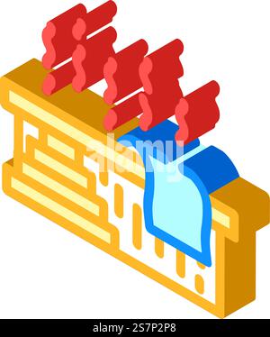 hot tub isometric icon vector. hot tub sign. isolated symbol illustration. hot tub isometric icon vector illustration Stock Vector