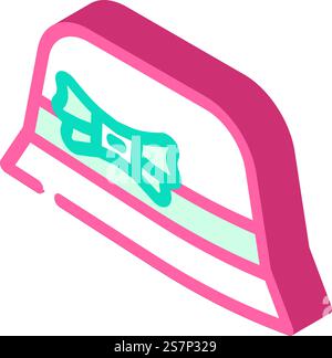 cloche hat cap isometric icon vector. cloche hat cap sign. isolated symbol illustration. cloche hat cap isometric icon vector illustration Stock Vector