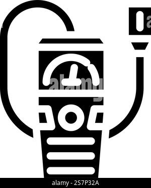 Gas detector black glyph icon Stock Vector Image & Art - Alamy