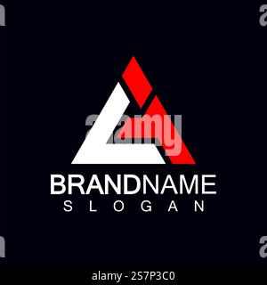 Creative letter LA triangle shape monogram logo Stock Vector
