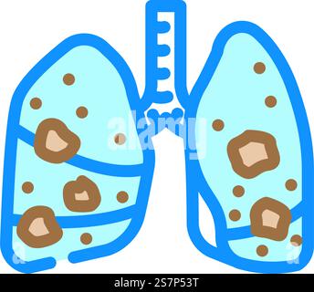 health nicotine color icon vector. health nicotine sign. isolated symbol illustration. health nicotine color icon vector illustration Stock Vector