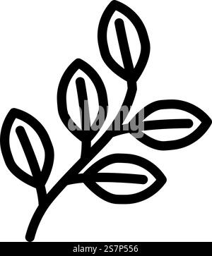sakaki tree branch shintoism line icon vector illustration Stock Vector ...