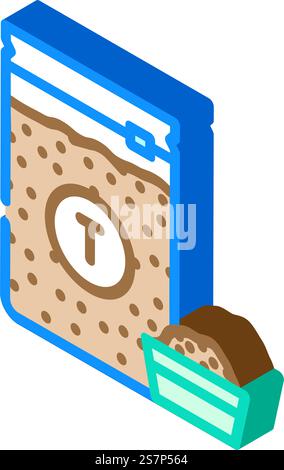 tobacco nicotine isometric icon vector. tobacco nicotine sign. isolated symbol illustration. tobacco nicotine isometric icon vector illustration Stock Vector