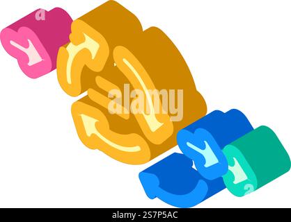 rapid application development software isometric icon vector. rapid application development software sign. isolated symbol illustration. rapid application development software isometric icon vector illustration Stock Vector