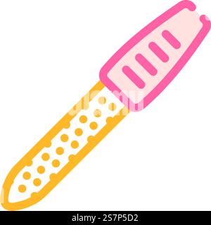 nail file hygiene color icon vector. nail file hygiene sign. isolated symbol illustration. nail file hygiene color icon vector illustration Stock Vector