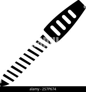 nail file hygiene glyph icon vector. nail file hygiene sign. isolated symbol illustration. nail file hygiene glyph icon vector illustration Stock Vector