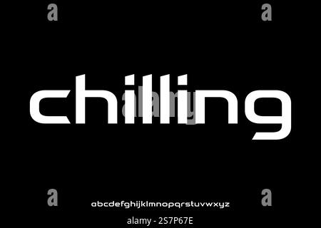 Modern clean lowercase display font vector Stock Vector