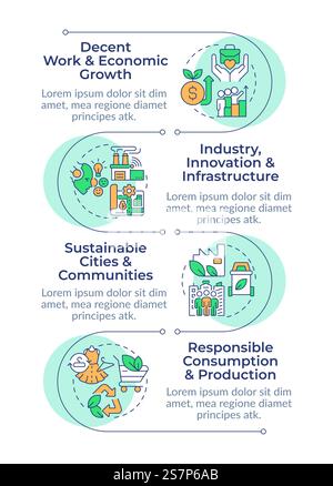 Sustainable urban development infographic vertical sequence Stock ...