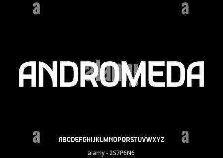 Modern unique sans serif display font vector Stock Vector