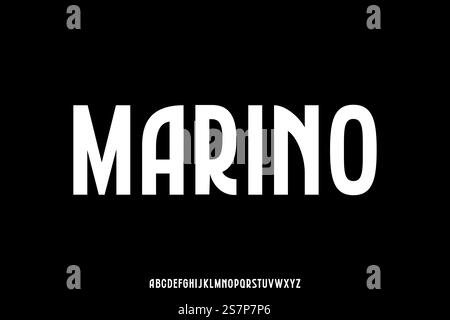Bold retro sans serif display font vector Stock Vector