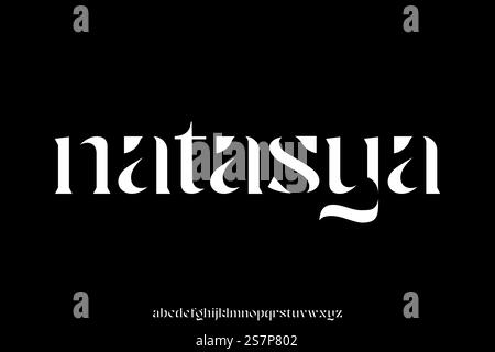 Unique and abstract display font vector Stock Vector