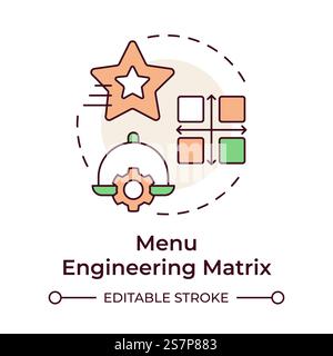 Redesign menu multi color concept icon Stock Vector