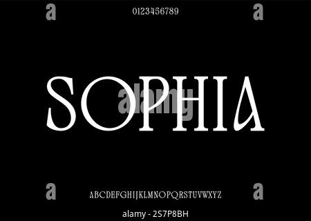 Unique and elegant serif display font vector Stock Vector