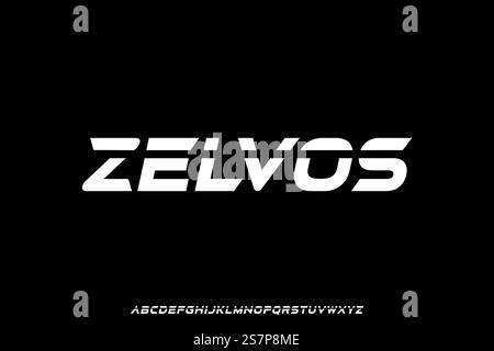 Modern futuristic display font vector Stock Vector