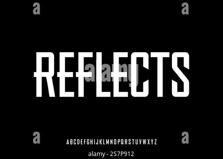 Unique strong condense display font vector Stock Vector