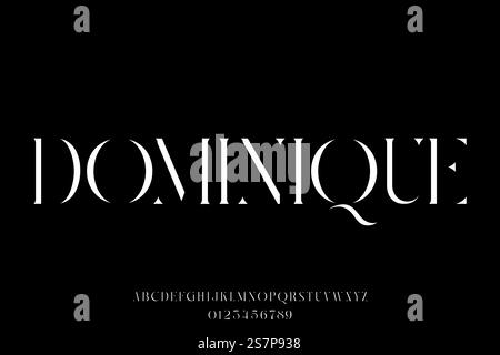 Elegant abstract serif display font vector Stock Vector