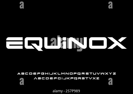 Futuristic alphabets display font vector with alternate Stock Vector