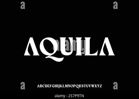 Elegant luxury bold serif display font vector Stock Vector