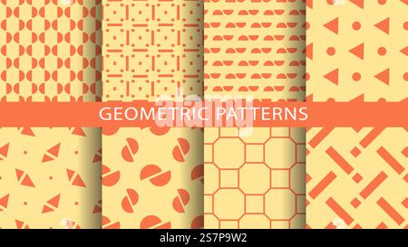 A set of geometric patterns Stock Vector