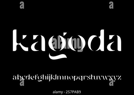 Elegant luxury abstract alphabets display font vector Stock Vector