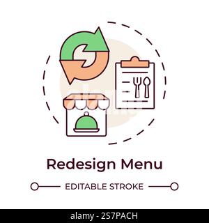 Stars dishes multi color concept icon Stock Vector
