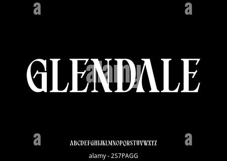 Attractive and unique serif style display font vector illustration Stock Vector