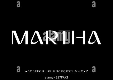 Elegant luxury display font vector Stock Vector