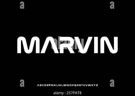 Modern unique sans serif display font vector Stock Vector