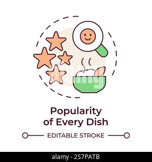 Menu engineering matrix multi color concept icon Stock Vector