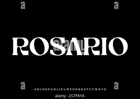 Unique decorative typography display font vector illustration Stock Vector