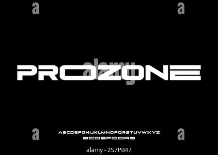 Modern display font vector with expanded alternate Stock Vector
