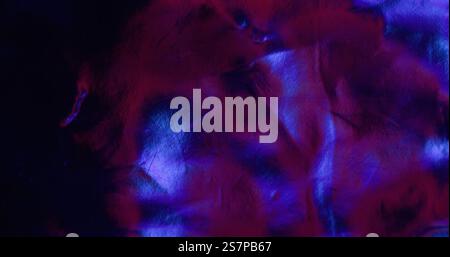 Bokeh violet glare. Wavy shade. Texture scratch. Variable abstract background art damage surface. Flow color change. Growth reduction spot flare. Stock Photo