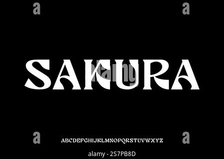Unique decorative display font vector Stock Vector