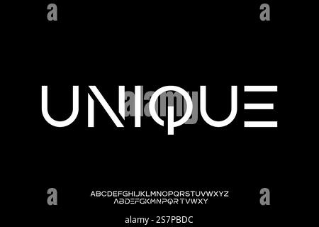 Creative modern alphabets display font vector with alternate Stock Vector