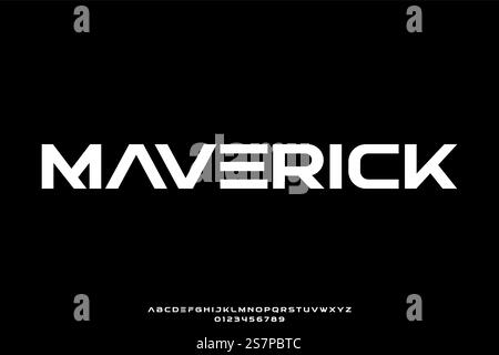 Modern abstract display font vector Stock Vector
