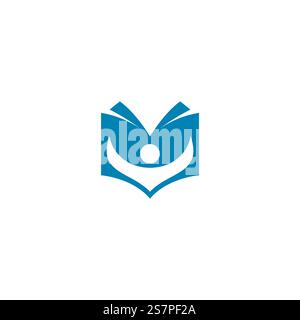 People Read Book Logo Vector. Education Logo Design Stock Vector