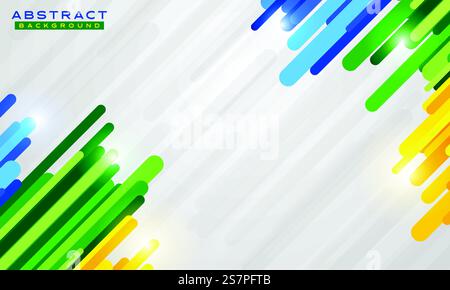 Abstract background with shapes with the colors of the flag of Brazil Stock Vector